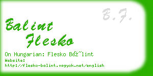 balint flesko business card